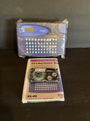 Casio LABEL IT! EZ-label Printer Model KL-60-L Compact Label System *New-no Box*