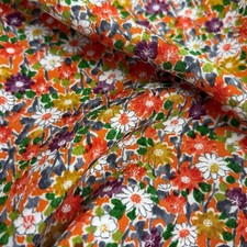 Fine Pattern Pure Silk Kimono Hand-Dyed Flower Design, Used