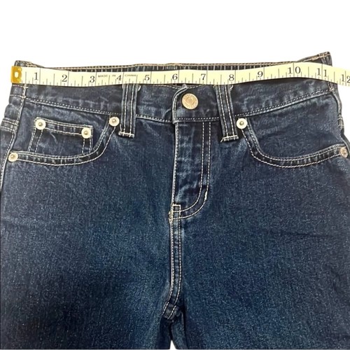 Vintage GAP Kids Flare Jeans Sz 5 Y2K Floral Embroidered Boho Festival Denim - Picture 5 of 11