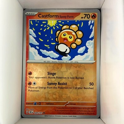 Castform Sunny Form 020/191 Scarlet & Violet: Surging Sparks Common Reverse Holo