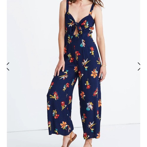 Madewell Plumeria Cutout Jumpsuit in Bird of Paradise size 10 n35 - Picture 4 of 7