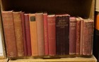 Beautiful Hardback Antique Book Bundle of 13 for Display/Decor Red tones