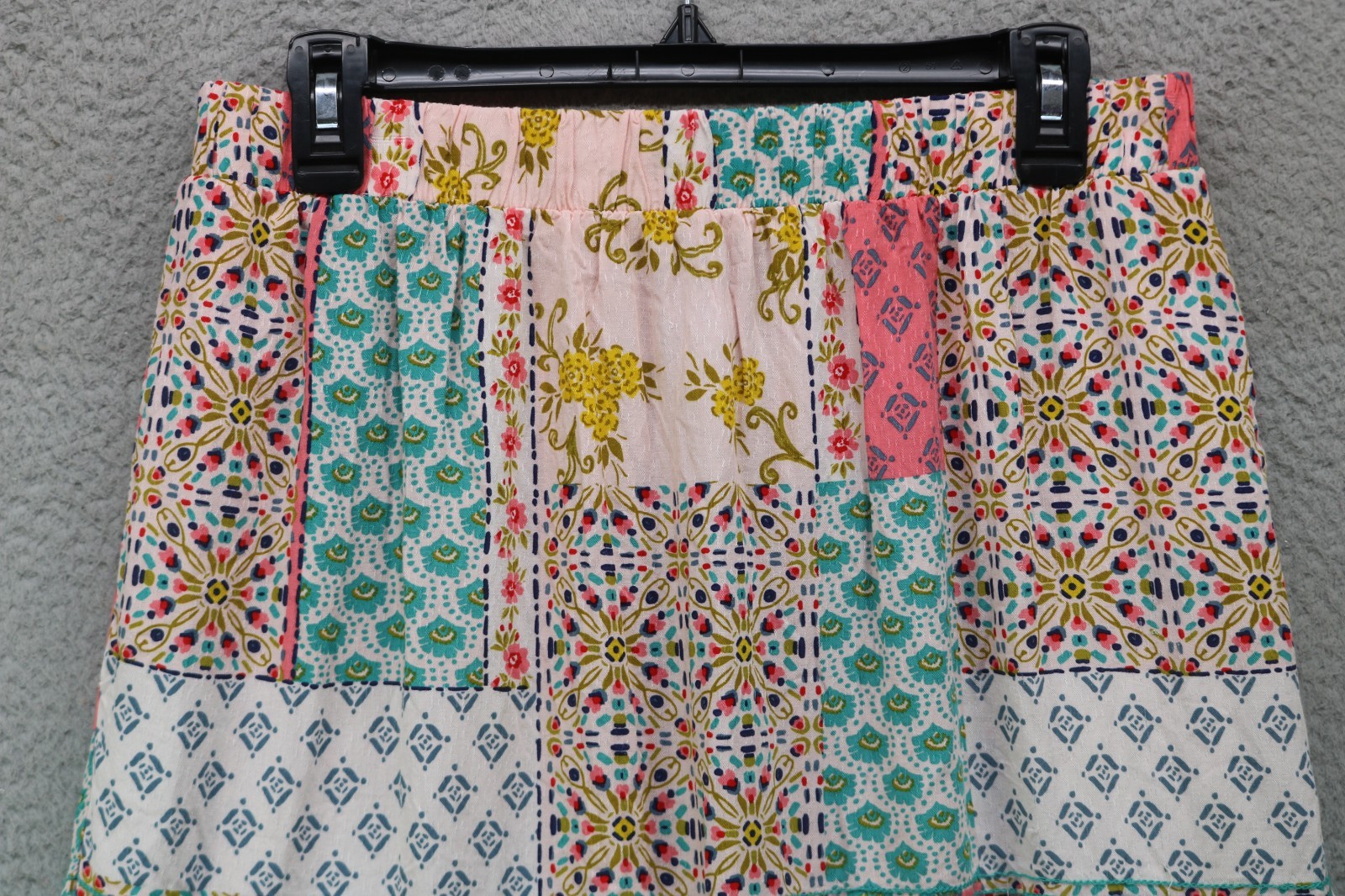 Democracy Patchwork Midi Skirt-Size Large-BOHO-Co… - image 4