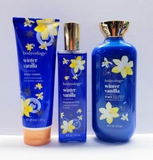 Bodycology WINTER VANILLA Body Cream, Fragrance mist, Body Wash (3 pcs)