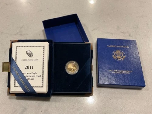 2011-W GOLD Eagle Proof $5 1/10oz.