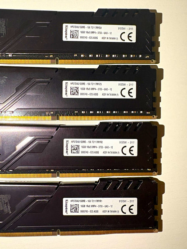 HyperX Fury 64GB (4x16GB) DDR4-3733 PC4-30000 DIMM XMP HP37D4U1S8ME-16X