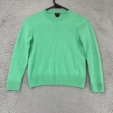Crewcuts Sweater Kids 8 Years Green 100 Cashmere Knit Crew Neck Pullover