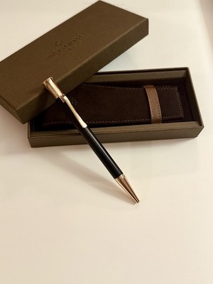 Neu Patek Philippe Kugelschreiber & Graf von Faber-Castell + Wildledertasche, schwarz