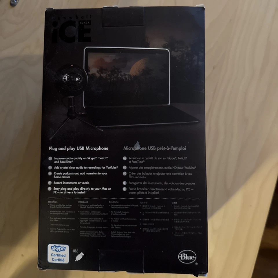 Blue Snowball Black ICE Plug-and-Play USB Microphone - Brand New! - Image 2 of 2