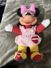 Vintage Minnie Mouse Disney Plush/Plastic 15" Doll Learn to Dress