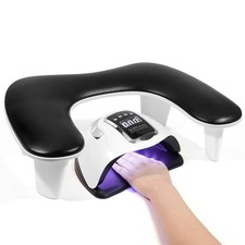 Arm Rest for Nails Tech: U-Shaped Manicure Nail Arm Rest Stand Black Big Arm...