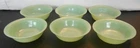 Vintage (6) AH Fire King Jane Ray Jadite Jadeite 4-7/8” Berry Fruit Dessert Bowl