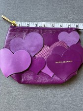 $795 Leather Violet Marc Jacobs Heart LOVE STORY Clutch Bag - PLS READ DESCRIP