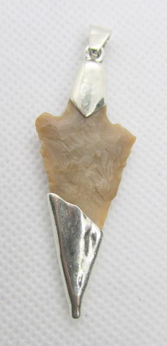 925 STERLING SILVER WRAPPED ARROWHEAD PENDANT 19x56MM ~ 4G - Picture 3 of 3