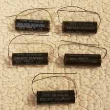 '58 Beaver NOS Cornell Dubilier BR 500-25 Electrolytic Capacitor 25v 500 MFD UF