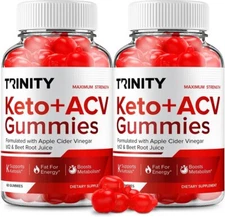 Rillvo (2 Pack) Trinity Keto ACV Gummies Trinity ACV Keto Advanced Formula Plus 