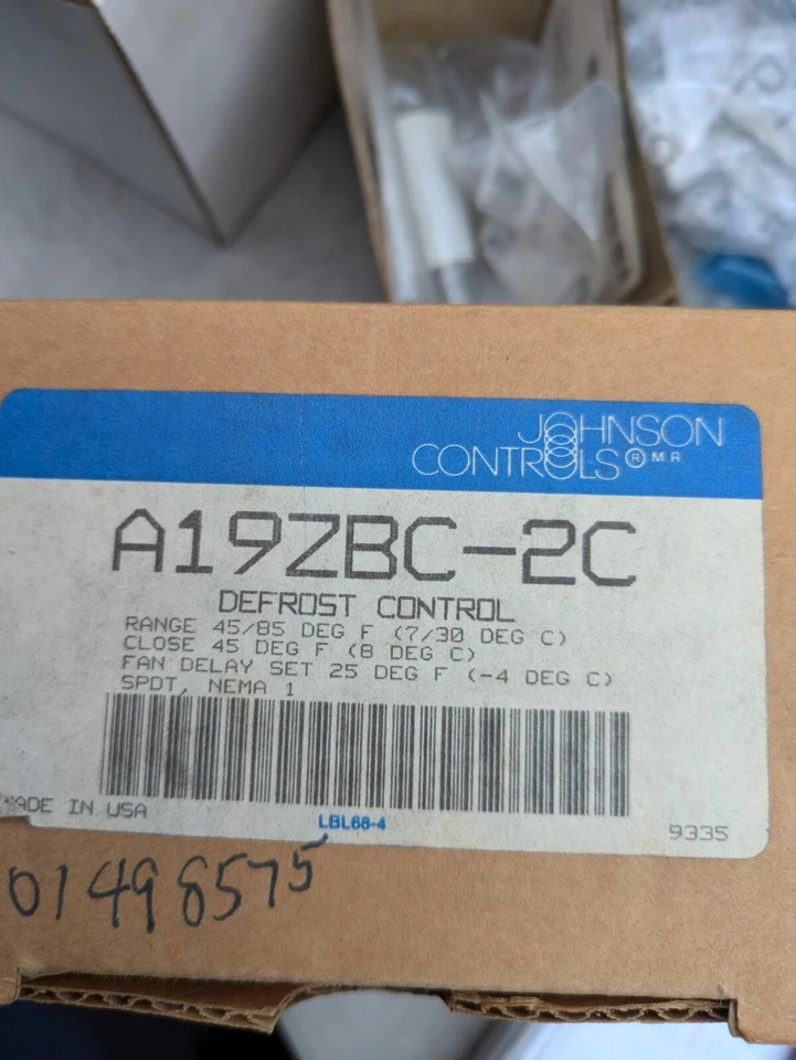 NEW JOHNSON CONTROLS A19ZBC-2C Temperature Defrost Control Line - Image 4 of 4
