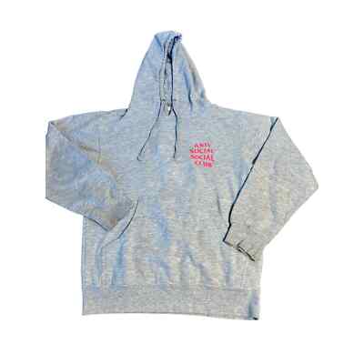 Anti Social Social Club Gray Cotton Pullover Hoodie Sweatshirt