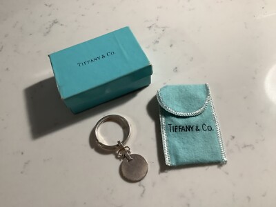 6528.TIFFANY＆Co.ティファニー　ビーン　キーリング　保存箱あり ORIGINAL BOX POUCH AUTHENTIC SIGNED TIFFANY & CO STERLING SILVER