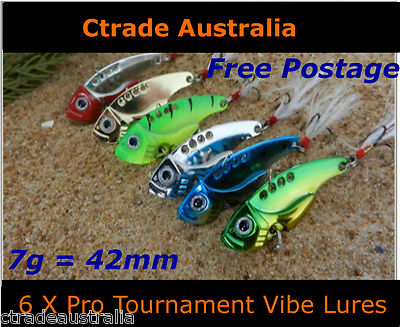 blade fishing lures australia 6 x 42mm 7g Fishing Switchblade Blade VIBE VIB Metal Lures Bream Flathead  Jew