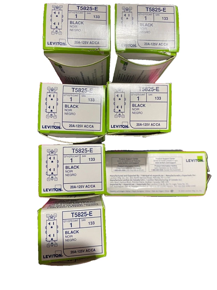 Leviton AFCI & GFCI Tamper-Resistant Duplex Receptacle 20A Black T5825-E - Image 4 of 4