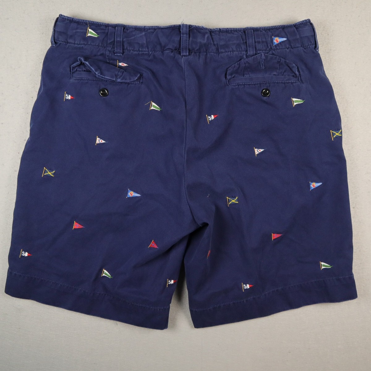 パンツ POLO RALPH LAUREN/ SAILING FLAG SHORTS Polo Ralph Lauren Nautical Flags Shorts Men's 36 Blue 10