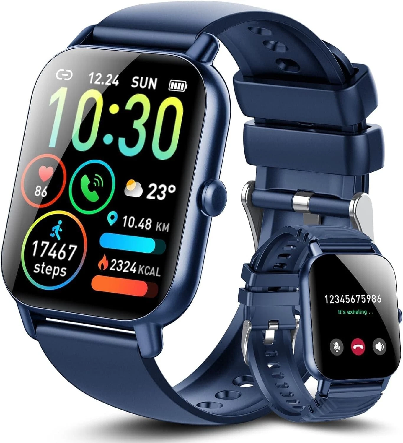Smart Watch Men Women with Phone Function Wristwatch Sports Watch for Android IOS