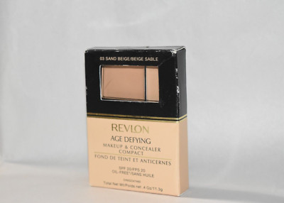 NIB Revlon Age Defying makeup & concealer compact ~03 Sand Beige ~ Sealed