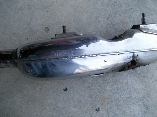 Genuine Honda CL350 Right EXHAUST PIPE MUFFLER for parts or repair. - Picture 2 of 13