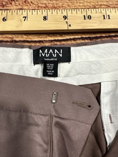 Men’s Boohoo Man Super Skinny Crop Check Tailored Trouser Grey 34R NEW £34.95 - Picture 4 of 4
