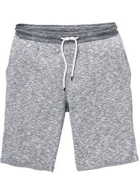 Sweat-Bermuda Gr. 48/50 (M) Hellgrau Meliert Herren-Shorts Sweatbermuda Neu