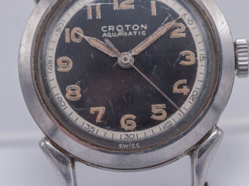 4u2fix - 1940s Croton Aquamatic Bumper Auto Men's 30mm SS Wrist Watch - Picture 3 of 8
