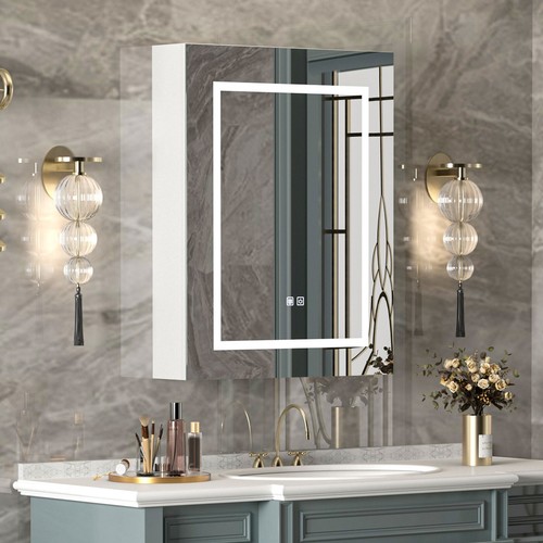 Bathroom Mirror cabinet LED intelligent touch screen anti-fog bathroom mirror - Picture 5 of 15