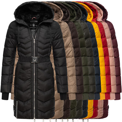 Navahoo Damen Winter Parka Stepp Mantel Jacke mit Kapuze gefüttert
