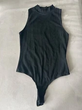 Women's Wet Seal Slim Black Bodysuit Size Small