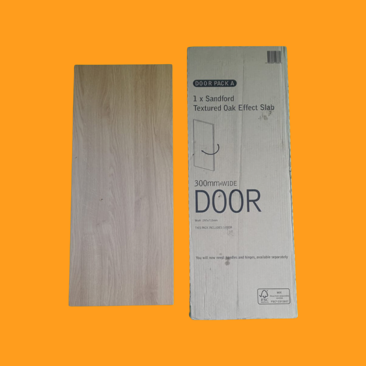 B&Q Kitchen Base Wall Doors ALL SIZES SANDFORD OAK SLAB eBay