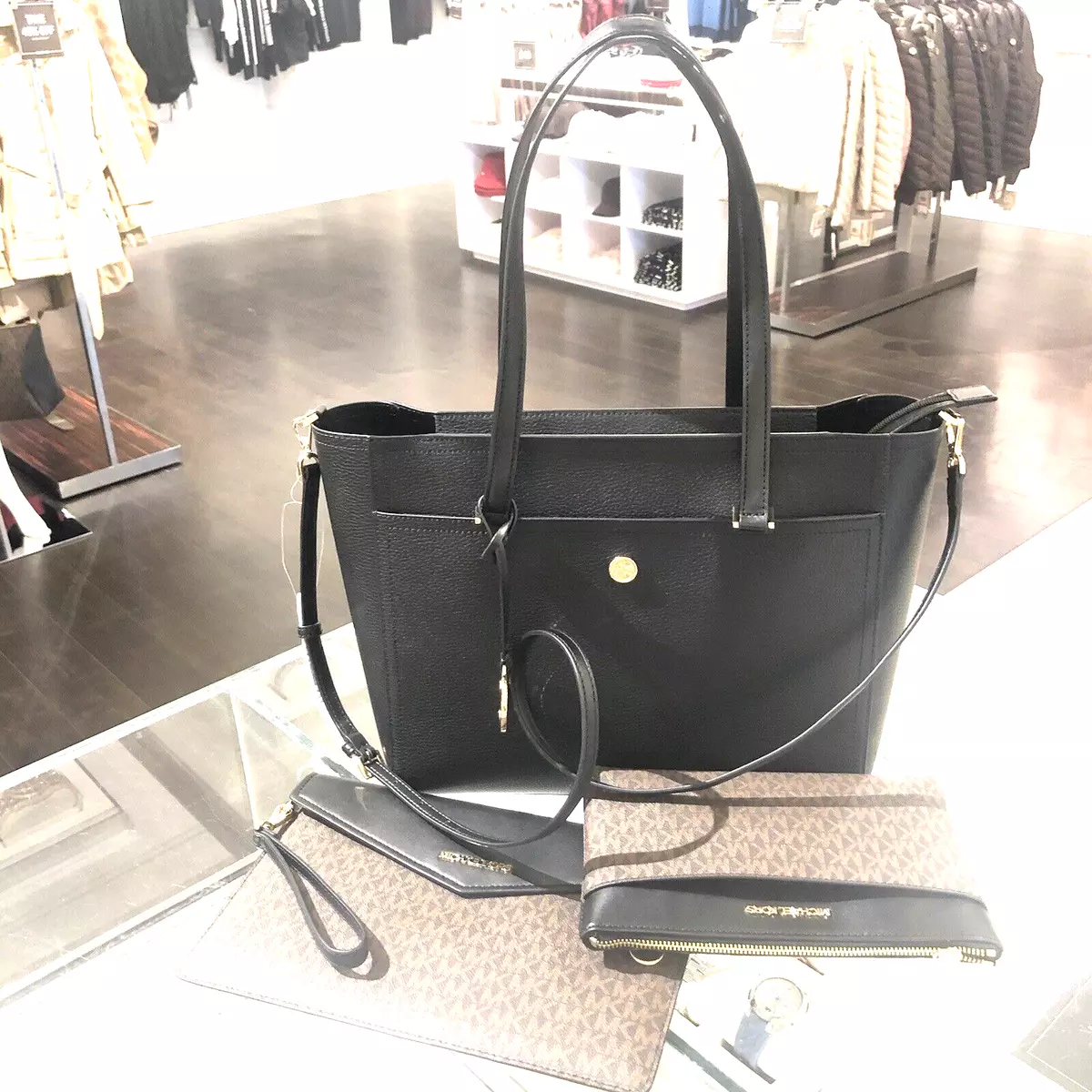 Money Large Handbag in Black