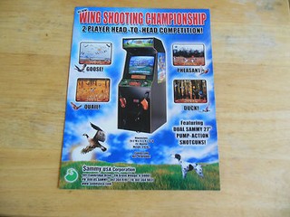 nos WING SHOOTING  championship deer hunting Turkey ARCADE video GAME  FLYER