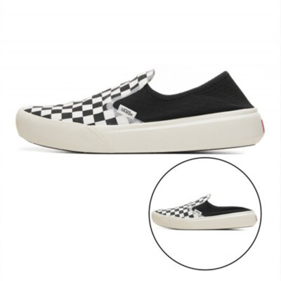 VANS ComfyCush One VN0A45J5R6R1 Checkerboard Black Slip-on Mule Unisex US  Shoes