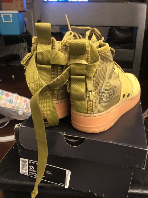 Size 13 - Nike Air Force 1 Mid Desert Moss 2018 for sale online | eBay