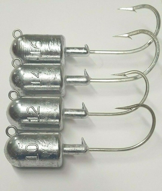 Striper Ling Cod Grouper Halibut Bullet Saltwater Hook 10 Jig Head
