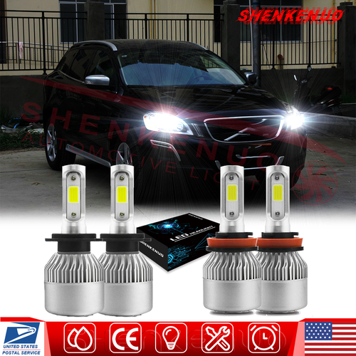 For Volvo XC60 20102017 4X H7 H11 Combo LED Headlight High & Low Beam