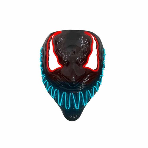 Halloween Venom Mask LED Light Up Neon Mask Halloween Costume Scary Cosplay - Picture 13 of 13