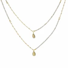 Meher's Jewelry 72" Faceted Gemstone Beaded Necklace