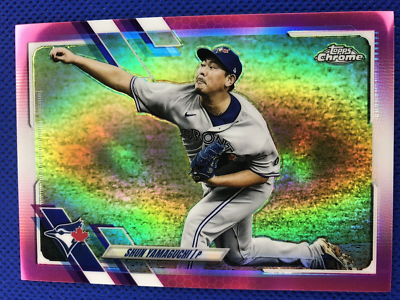 2021 #15 Shun Yamguchi Topps Chrome Magenta Refractor 259/399