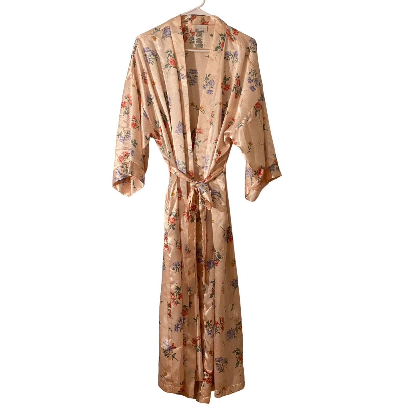 Dentelle Silky Kimono Floral Soft Pink Robe Cover Up … Gem