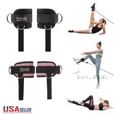 Gym Exercise Ankle Straps Weight Lifting Fitness D Ring Cable Attachment Strap