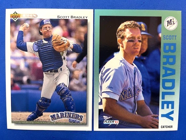 Scott Bradley 1992 Upper Deck & 1992 Fleer Baseball - Mariners