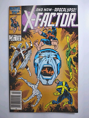 X-Factor #6 High Grade Marvel Comics 1986 Newsstand 1st Apocalypse White Pages