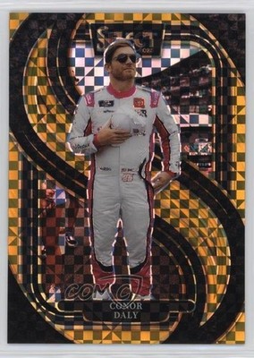 2025 Panini Select Trackside Gold Power Plaid Prizm 4/13 Conor Daly #225 3hd